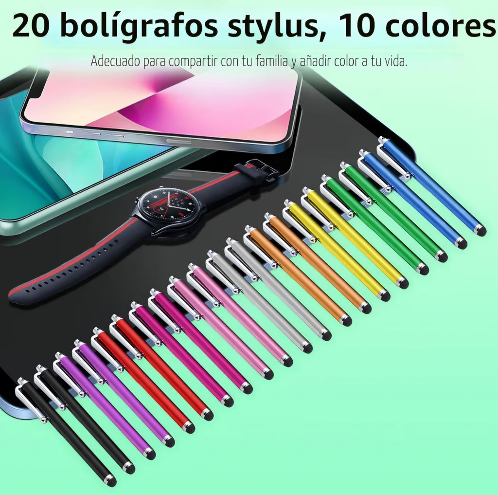 Paquete de 20 Lápices Capacitivos, para pantalla Táctil Personalizados.