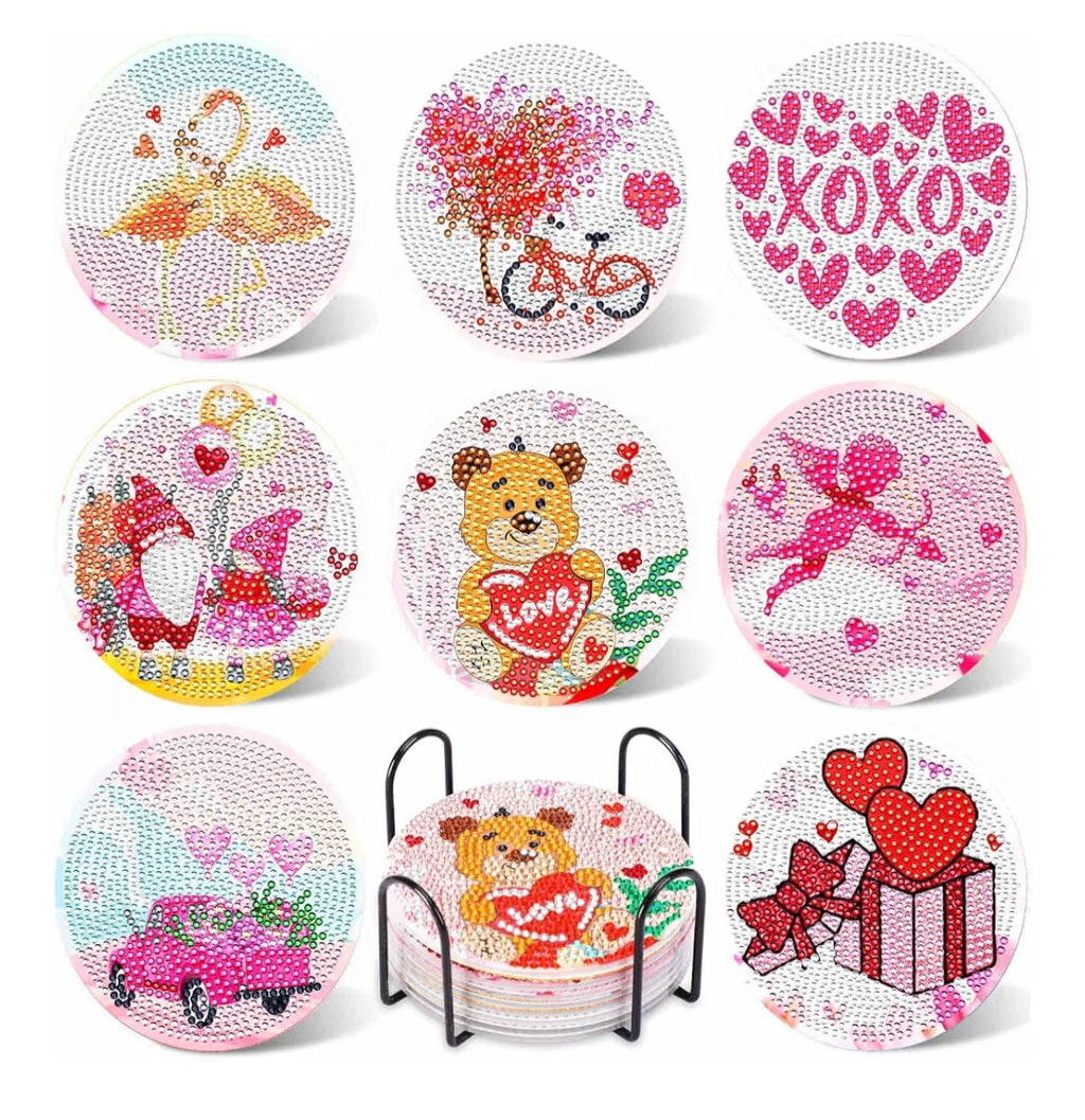 Posavasos decorados con Piedras de Imitación de Diamantes.