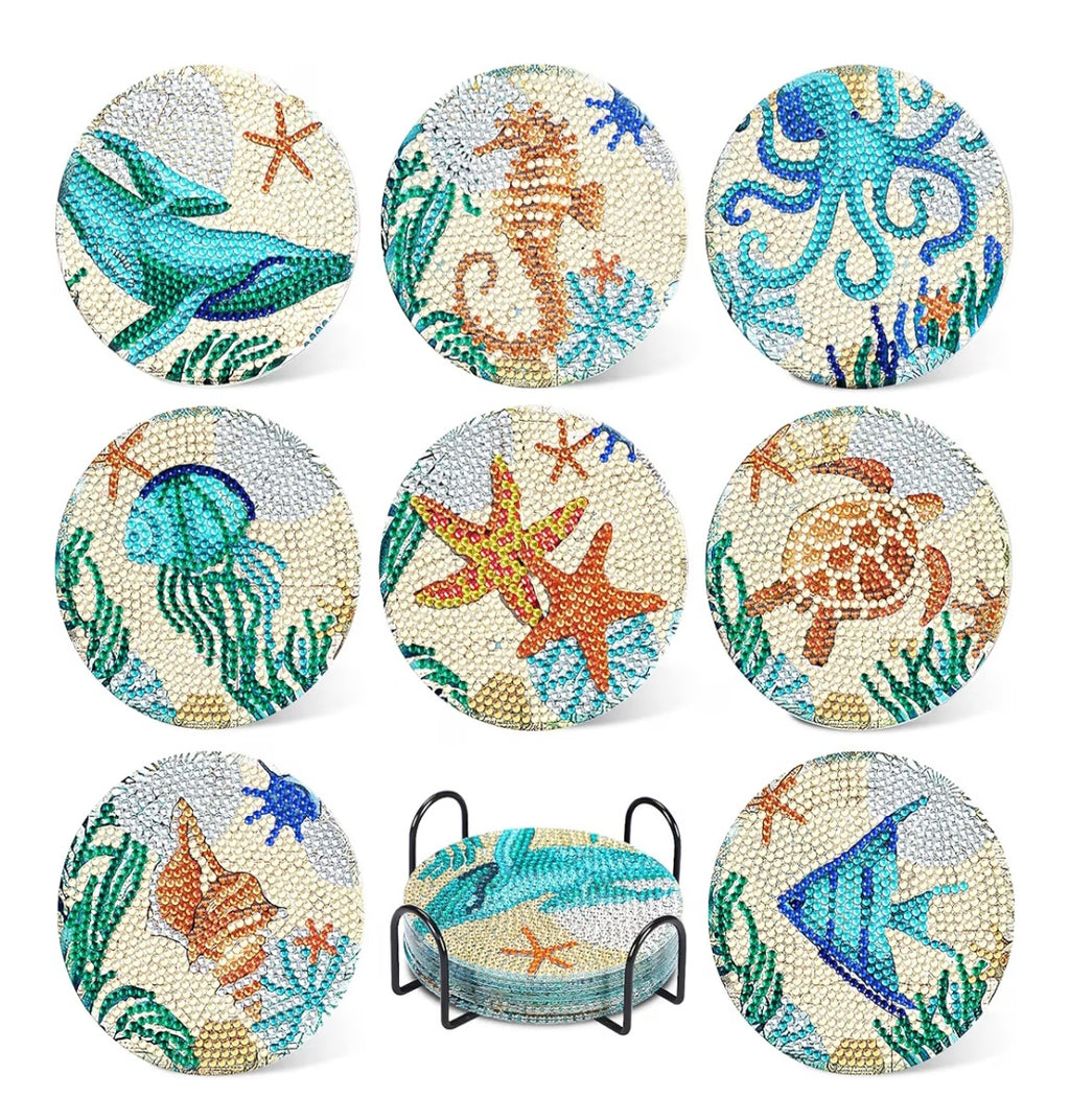 Posavasos decorados con Piedras de Imitación de Diamantes.